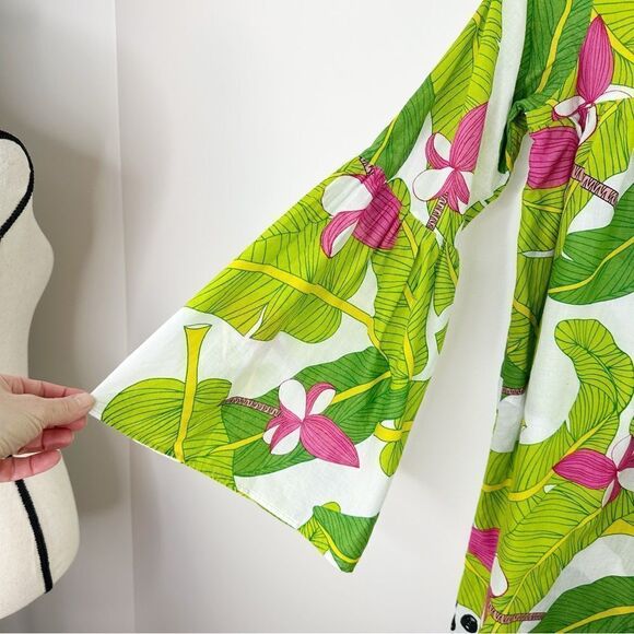 Sana Safinaz Lightweight Cotton‎ Colorful Tropical Pattern Tunic Kurti Sz XS - Picture 3 of 10